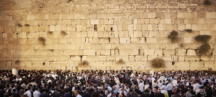 muro de los lamentos, jerusalén, entre las cosas que ver en israel, delante multitud de personas - weroad