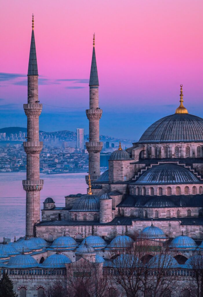 La Mezquita Azul de Estambul al atardecer