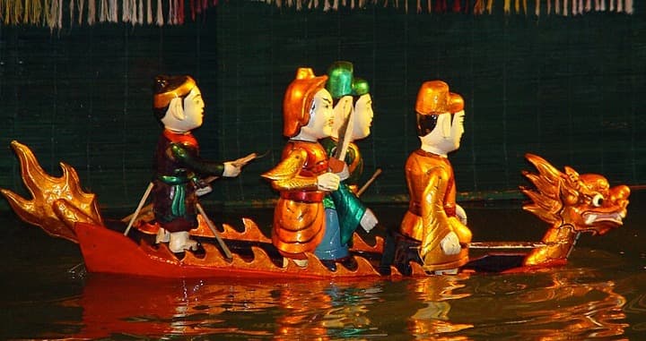 marionetas en el agua, Water puppet show